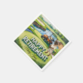 Golf Retirement thema voor Siamese Cat liefhebbers Servet (Hoek)