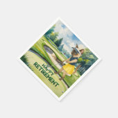 Golf Retirement thema voor Siamese Cat liefhebbers Servet (Hoek)