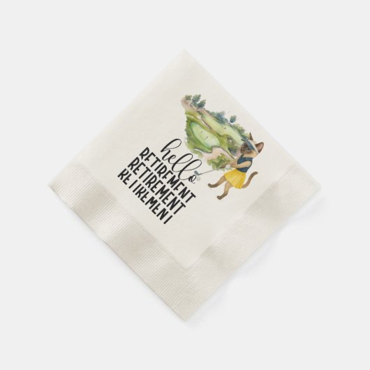 Golf Retirement thema voor Siamese Cat liefhebbers Servet (Hoek)