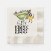 Golf Retirement thema voor Siamese Cat liefhebbers Servet (Voorkant)