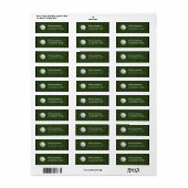 Golf retour adreslabel etiket (Full Sheet)