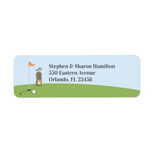 Golf Retouradres Labels (Voorkant)