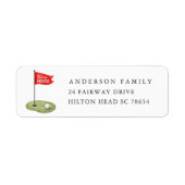 Golf Retouradres Sticker (Voorkant)
