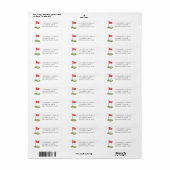 Golf Retouradres Sticker (Full Sheet)