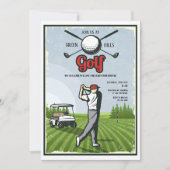 Golf Retro uitnodiging (Voorkant)