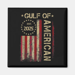 Golf Retro van Amerika EST 2025 Amerikaanse vlag M Magneet