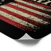 Golf Retro van Amerika EST 2025 Amerikaanse vlag M Poster (Hoek)