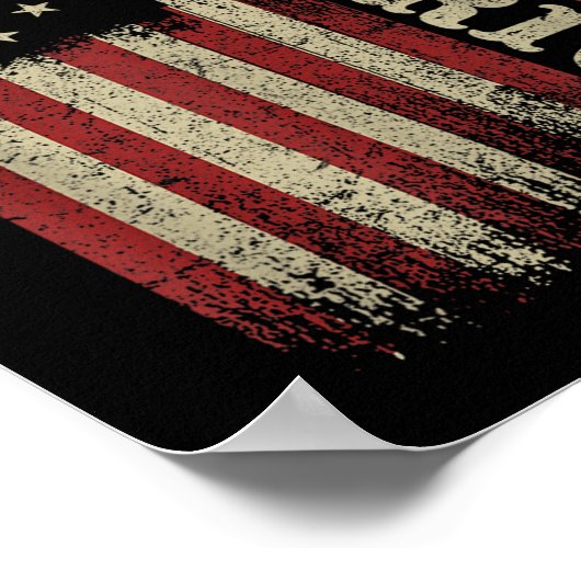 Golf Retro van Amerika EST 2025 Amerikaanse vlag M Poster (Hoek)