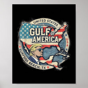 Golf Retro van Amerika EST 2025 Amerikaanse vlag M Poster