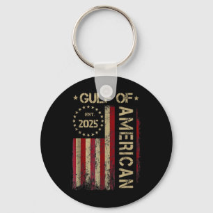 Golf Retro van Amerika EST 2025 Amerikaanse vlag M Sleutelhanger
