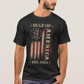Golf Retro van Amerika EST 2025 Amerikaanse vlag T-shirt