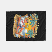 Golf Retro van Amerika Est 2025 strand Vacat Fleece Deken (Voorkant (Horizontaal))