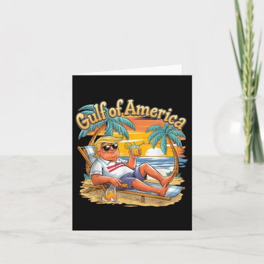 Golf Retro van Amerika Est 2025 strand Vacat Kaart (Voorkant)