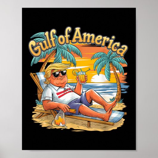 Golf Retro van Amerika Est 2025  strand Vacat Poster (Voorkant)