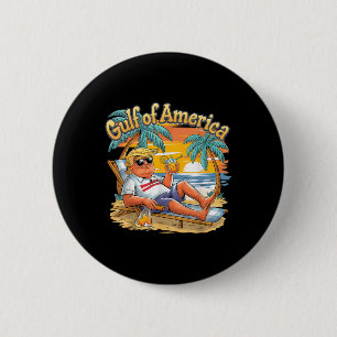 Golf Retro van Amerika Est 2025 strand Vacat Ronde Button 5,7 Cm