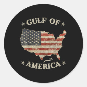 Golf Retro van de Verenigde Staten Amerika EST 202 Ronde Sticker