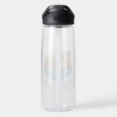Golf Retro Zonsondergang Design Waterfles (Achterkant)