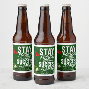 Golf rode vlag Golf Lifestyle Typografie Ontwerp Bier Etiket