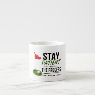 Golf Rode Vlag Golf Lifestyle Typografie Ontwerp Espresso Kop