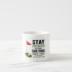 Golf Rode Vlag Golf Lifestyle Typografie Ontwerp Espresso Kop