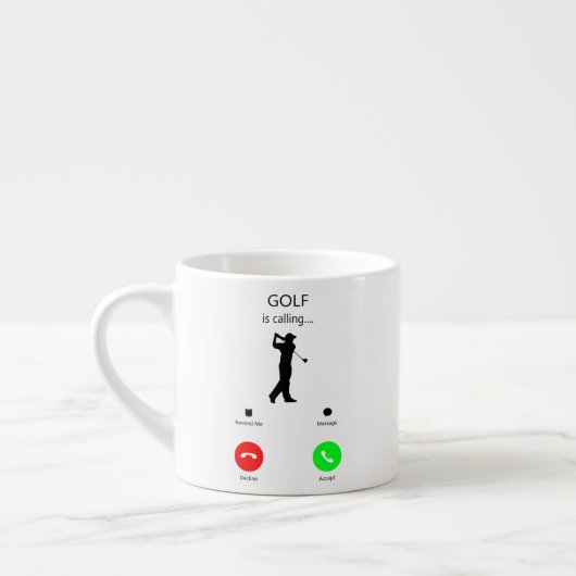 Golf roept, Gift voor Golfer, Golfer Gift Espresso Kop (Links)