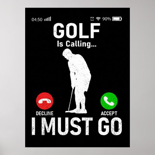 Golf roept… Ik moet gaan Poster (Voorkant)