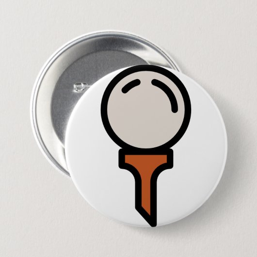 golf ronde button 7,6 cm (Voorkant /achterkant)