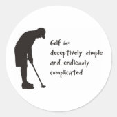 Golf Ronde Sticker (Voorkant)