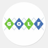 Golf Ronde Sticker (Voorkant)