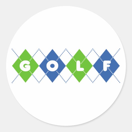 Golf Ronde Sticker (Voorkant)
