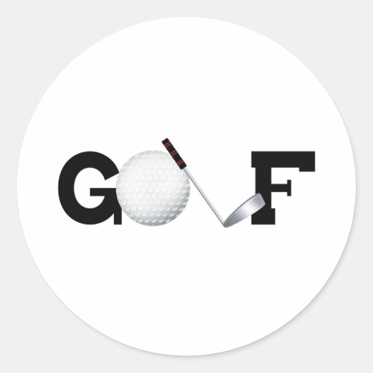 Golf Ronde Sticker (Voorkant)