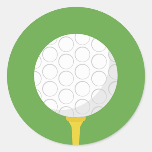Golf Ronde Sticker (Voorkant)