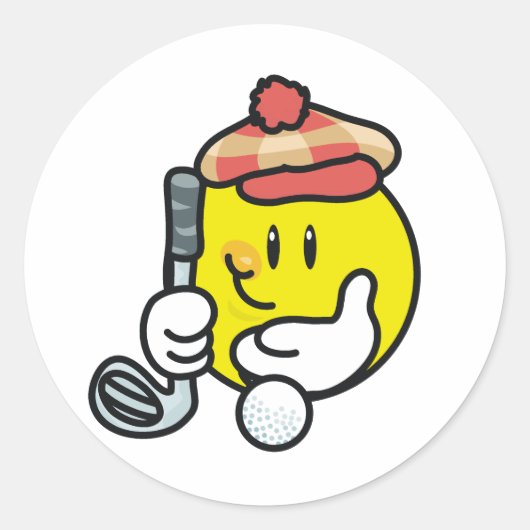 Golf Ronde Sticker (Voorkant)