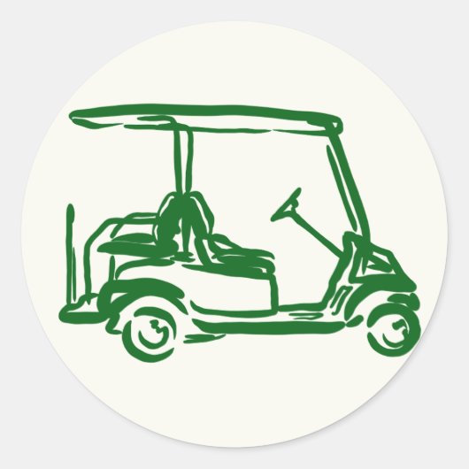 Golf Ronde Sticker (Voorkant)
