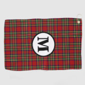 Golf Royal Stewart Tartan Plaid Schots Monogram Golfhanddoek (Horizontaal)