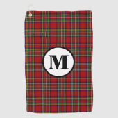Golf Royal Stewart Tartan Plaid Schots Monogram Golfhanddoek (Voorkant)