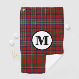 Golf Royal Stewart Tartan Schotlandse Monogram Golfhanddoek