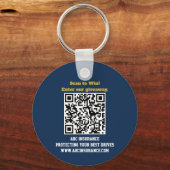 Golf Royalty Aangepaste Sponsor QR Code Sleutelhanger (Achterkant)