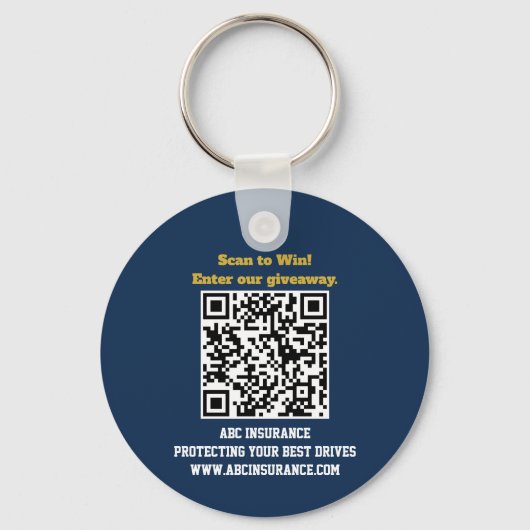 Golf Royalty Aangepaste Sponsor QR Code Sleutelhanger (Achterkant)