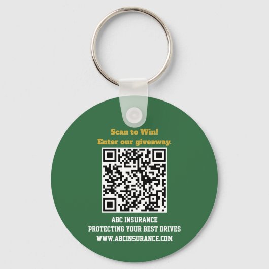 Golf Royalty Aangepaste Sponsor QR Code Sleutelhanger (Achterkant)