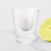 Golf roze Argyle - Gepersonaliseerd heet glas (Achterkant)