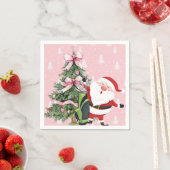 Golf Roze Kerstthema voor Lady Golfer Servet (Insitu)