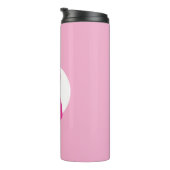 Golf Roze Lint Borstkankerbewustzijn Thermosbeker (Geroteerd rechts)