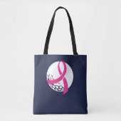 Golf Roze Lint Borstkankerbewustzijn Tote Bag (Voorkant)