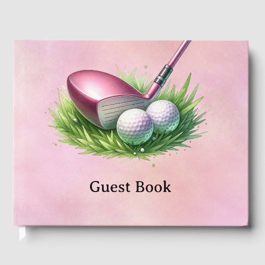 Golf Roze thema Gastenboek (Voorkant)