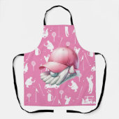 Golf Roze Thema Schort (Voorkant)