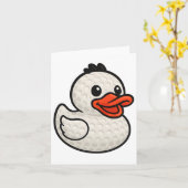 Golf Rubber Ducky Graphic Schattigee Kinder Golfin Kaart (Gele Bloem)