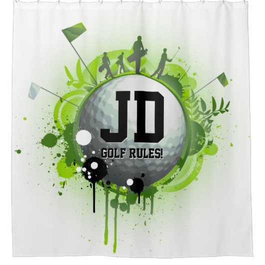 Golf Rules | Cool Sport Gifts Douchegordijn (Voorkant)