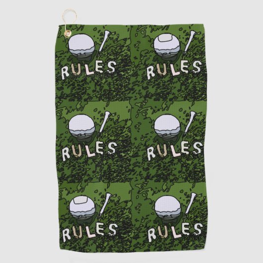 Golf Rules overal voor golfer grappige cadeautjes Golfhanddoek (Voorkant)
