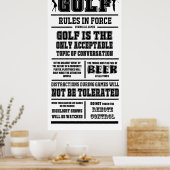 Golf Rules Print (Keuken)